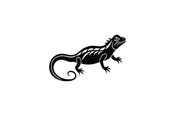 intricate-black-and-white-iguana-design--ornate-re.eps