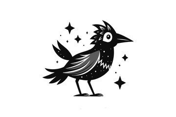 monochrome-bird-illustration-with-stars-.eps