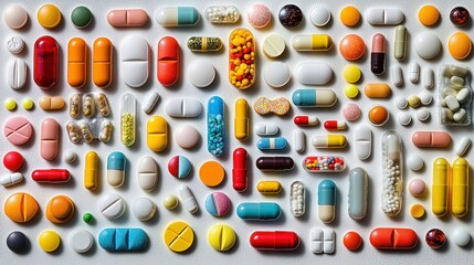 Assorted pharmaceutical pills and capsules (2)