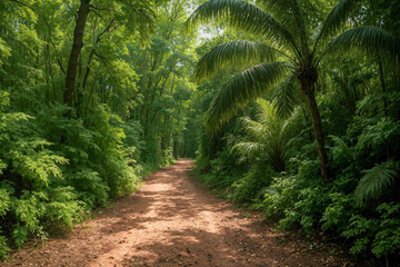 tropical forest jungle path generative ai