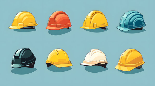 big set work helmet concept for labor day in usa - Powered by Adobe