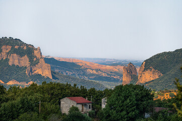 Obraz premium Val 'Agri top view during a summer afternoon, Basilicata