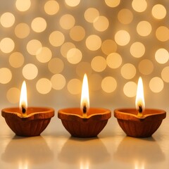 Diwali Oil Lamp Trio