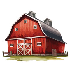 Rural Barn Icon Vector Illustration for Isolated Design Projects