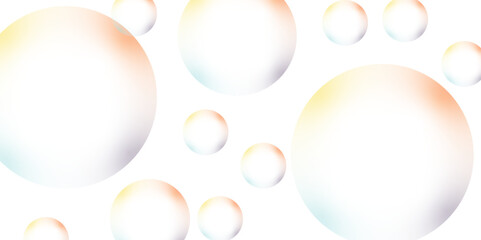 Colorful transparent yellow, orange, purple, blue and soap bubbles floating in the air. Beautiful circles colorful soap bubbles texture background. seamless and retro pattern technology and business