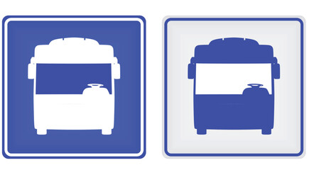 Bus station sign. vector illustration