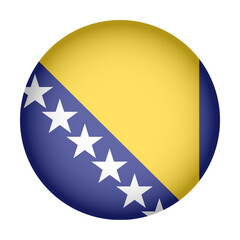 Bosnia herzegovina flag button