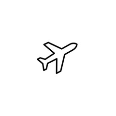 Obraz premium Simple outline of an airplane icon in minimalistic design 