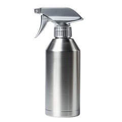 Metal sprayer bottle product shot on white background