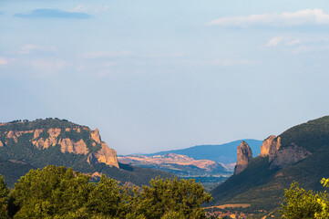 Val 'Agri top view during a summer afternoon, Basilicata