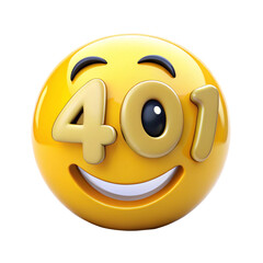 3d smiley with a smile