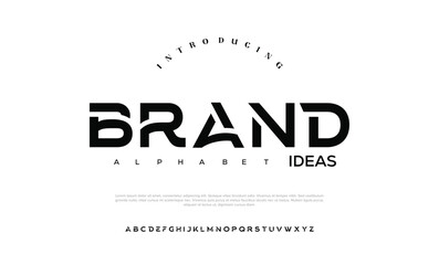 Minimal modern logo alphabet fonts. Typography minimalist urban sana serif digital fashion future creative logos fonts. vector illustration