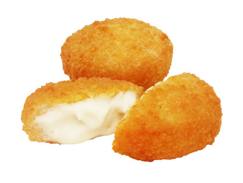 Cheese breaded croquette / Transparent background