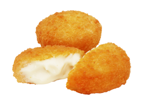 Cheese breaded croquette / Transparent background