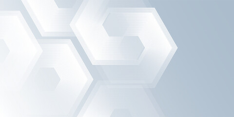 Vector white abstract background with dynamic wavy hexagon texture. suitable for wallpaper abstract simple design art