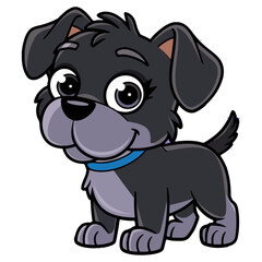 A Cute Dog Vector illustration on white background.