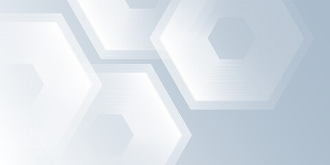 Vector white abstract background with dynamic wavy hexagon texture. suitable for wallpaper abstract simple design