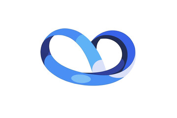 Obraz premium Abstract Blue Infinity Loop Illustration-Modern Graphic Design Element-Symbol of Connection & Continuity-Creative Visual for Business or Technology Concepts
