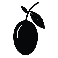Olive vector silhouette icon