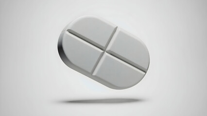 Symbol of healing and vitality captured through a floating tablet representing modern medicine's role in well-being and health management