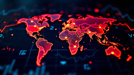 Fototapeta premium Global Market Overview