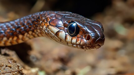 Obraz premium A close up of a snake head showing great detail