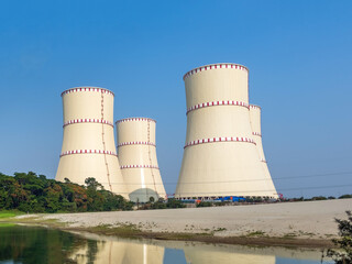 Cooling towers of the Ruppur Nuclear Power Plant, Bangladesh