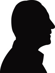 a man head silhouette vector