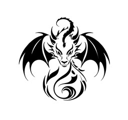 Dragon Logo Design, Chinese belief legend animal illustration
