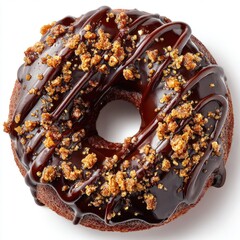 Chocolate Donut with Crumble Topping