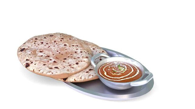 bread and spice paneer in tray