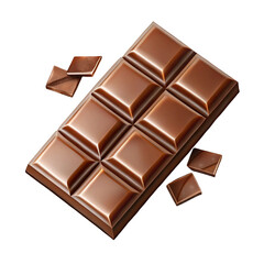 chocolate bar on white background