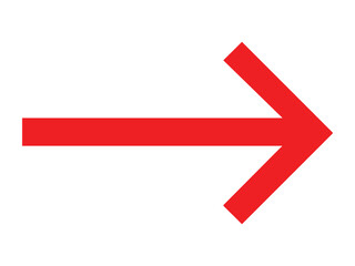 Red straight arrow symbol vector transparent png