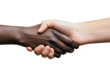 Diverse Hands Shaking in a Gesture of Partnership