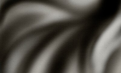 Grey black white glowing abstract gradient shape on black grainy background minimal header cover poster design copy space