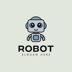 Robot logo, bot logo, unique, tech logo, modern, creative logo