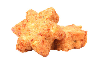 Star-shaped vegetal patties / transparent background