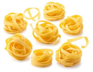Pasta nestles, a close-up