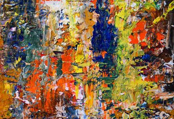 Unintentional Abstract Oil Artwork Formed on a Painter’s Palette – Bold Strokes and Emotional Texture in Motion