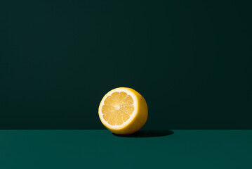 Vibrant lemon displayed with striking simplicity