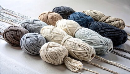 Generated image of  Neutral Toned Yarn Skeins