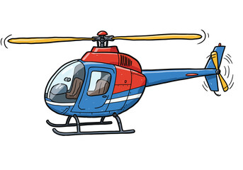 Illustration of Helicopter In Flat Style 