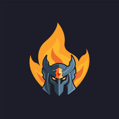 guardian and fire vector logo