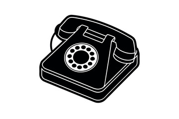 black retro phone