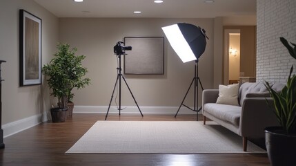 Home photography studio setup