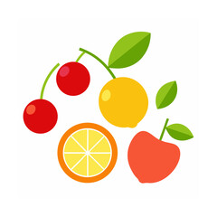 vector illustration of fruits