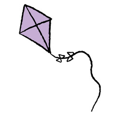 Hand drawn kite png for party, celebration, amusement park, sticker, decorations, cute patches, shirt print, brooch, merchandise, logo, icon, kids and children, playground, home yard, weekends	

