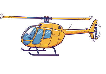 Illustration of Helicopter In Flat Style 