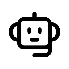 ai assistant line icon