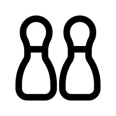 bowling pin line icon